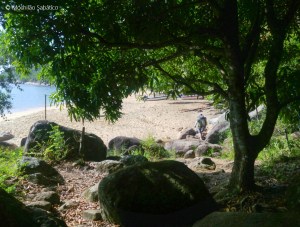 Chegando na praia de Itanema (Juatinga)